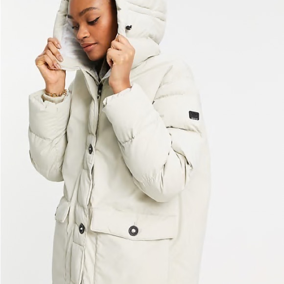 Helly Hansen Arya Cream Hooded Puffer Jacket - Picture 2 of 10